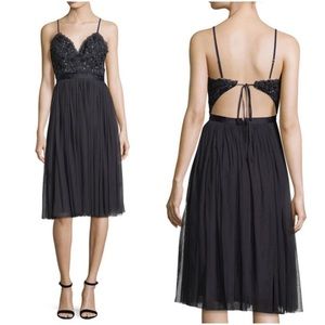 Needle & Thread Midnight-Lace Sleeveless Midi Dress